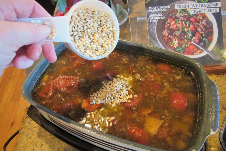 Beef Barley Soup with Red Wine and Pesto – A Jeanne in the Kitchen