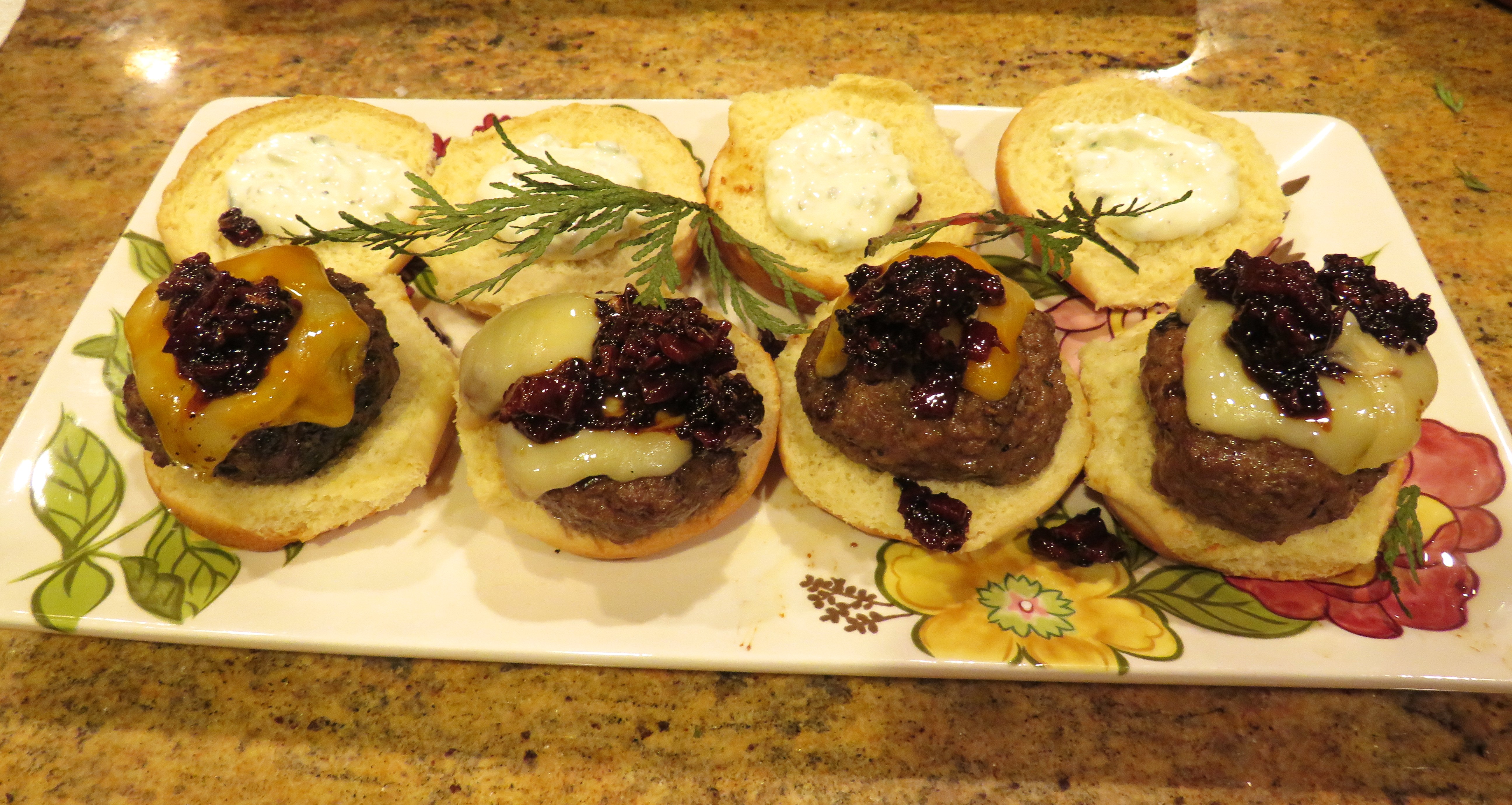 Sliders with Lime Jalapeno Aioli and Bacon Jam – A Jeanne in the Kitchen